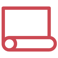 Red poster for managers icon