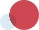 A large red semi transparent circle intersected with a smaller blue circle, to signal support